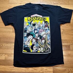 My Hero Academia Shirt XL Black Short Sleeve Graphic Tee Funimation Anime